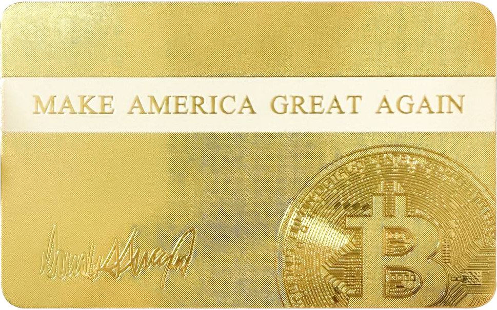 Commemorate Trump Crypto President Gold Card