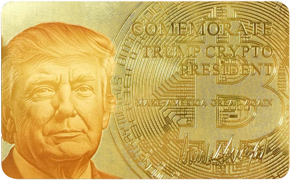 Commemorate Trump Crypto President Gold Card